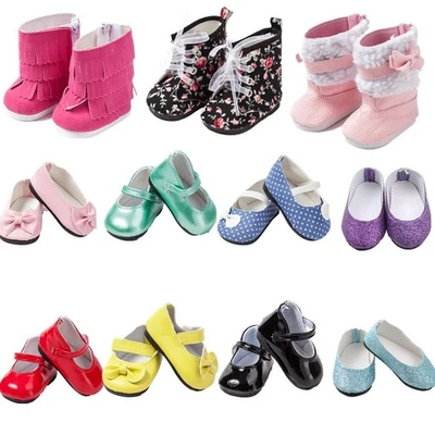 TOYYSB 6 Pairs of Doll Shoes Include Boots Leather Shoes Fits 18 Inch American Girl ...