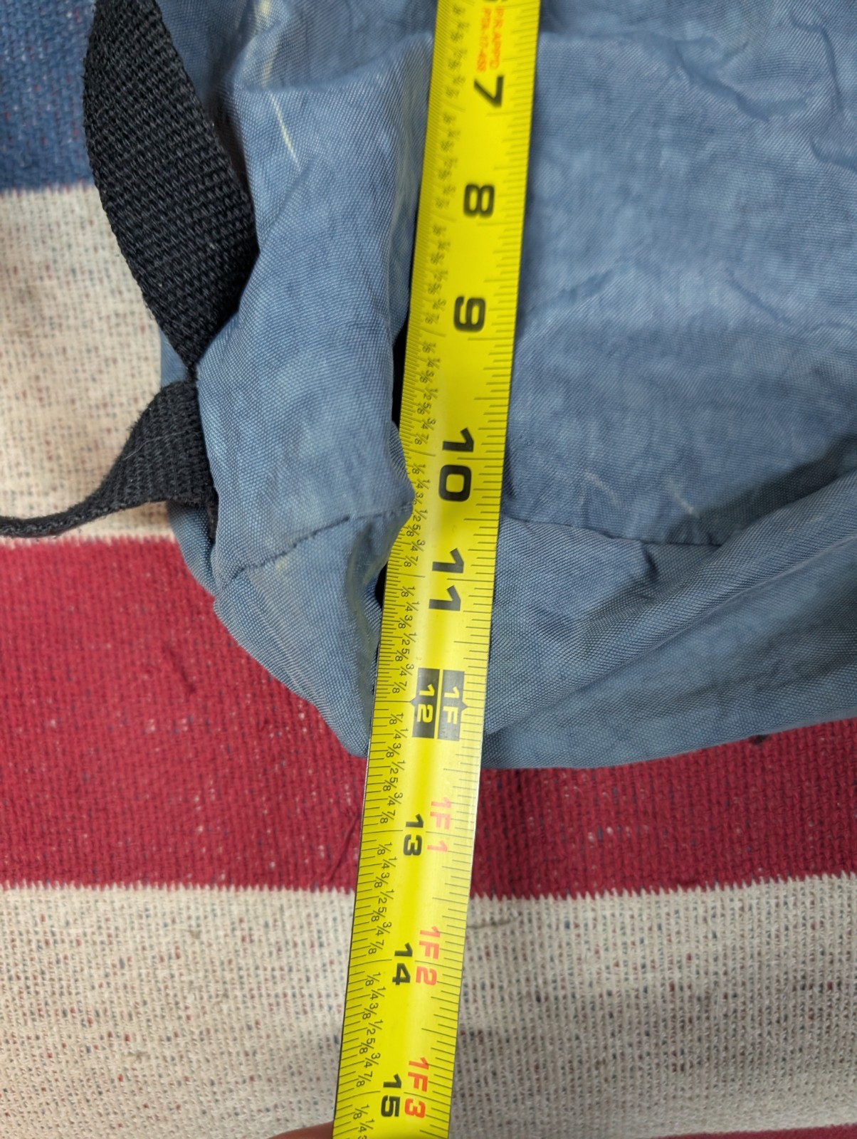 Kipling Backpack Drawstring Blue Vintage - image 7