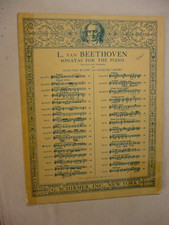 Vtg 1923 L. Van Beethoven Sonatas For The Piano Sheet Music  H