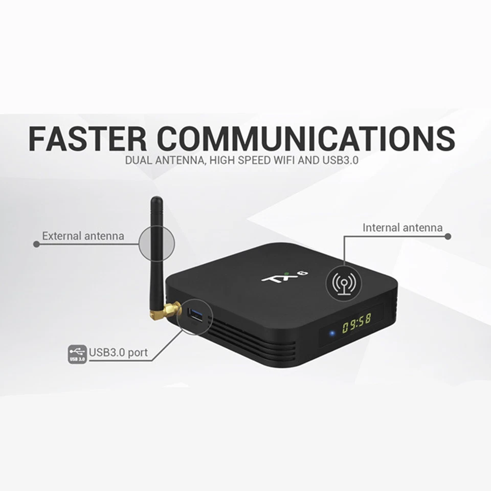 TX6 set-top box 32G/64GB Android 9.0 Bluetooth high-definition network player TV - Image 4 of 4