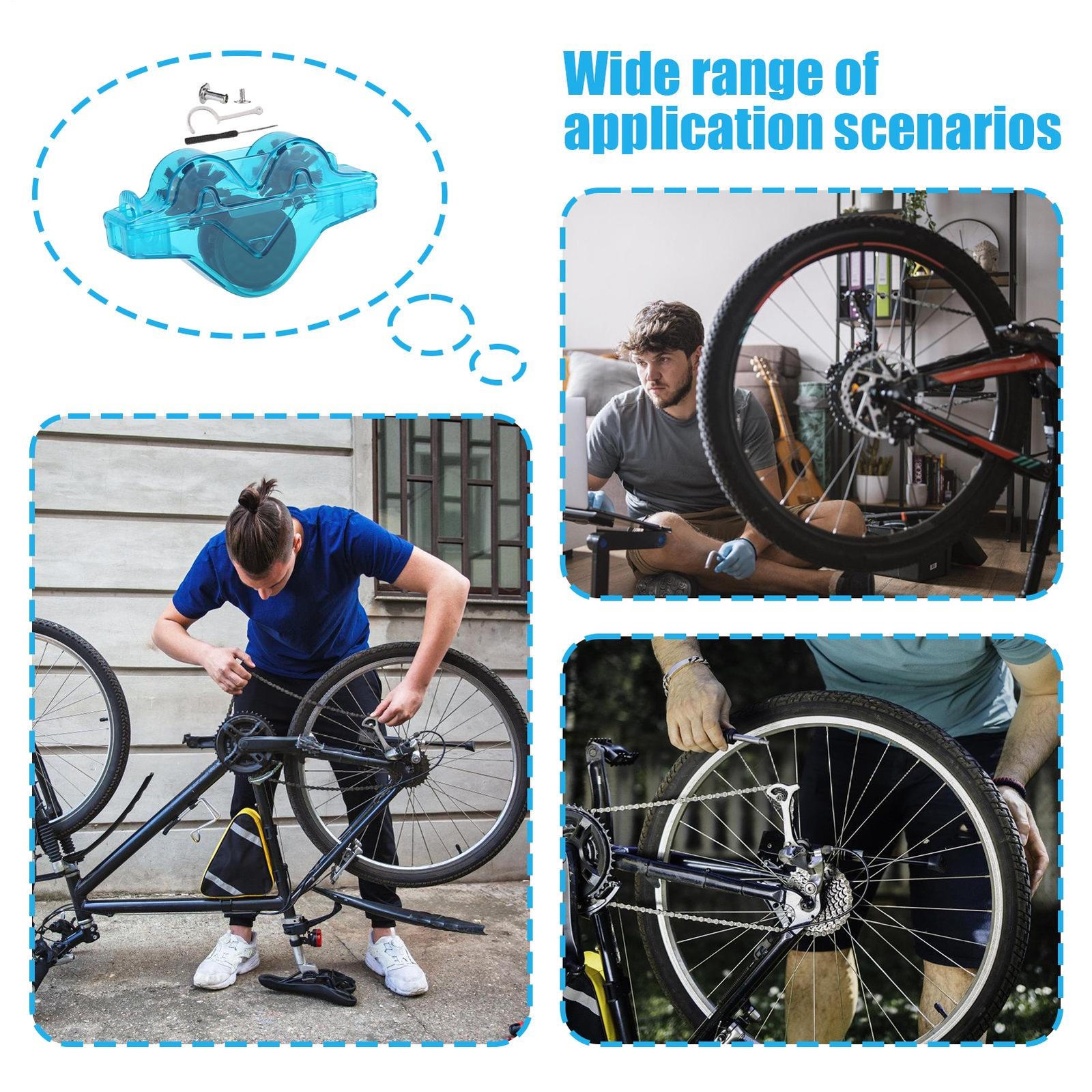 Bicycle Chain Cleaner Bike Chain Cleaning Tool Cycling Chain Brushes