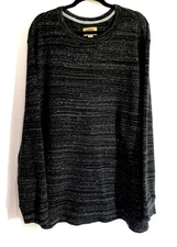 THE FOUNDRY SUPPLY CO. Big & Tall Mens Crew Neck Black Sweater long sleeve 2XL