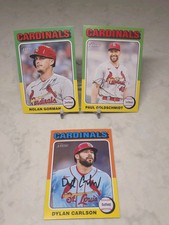 2024 Topps Heritage 3 Card Cardinals Lot- Goldschmidt,Gorman,Carlson