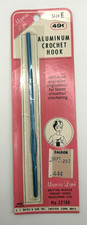 Vintage Marcia Lynn Aluminum Crochet Hook Size 6 Or E NIB Crocheting Tool 22106