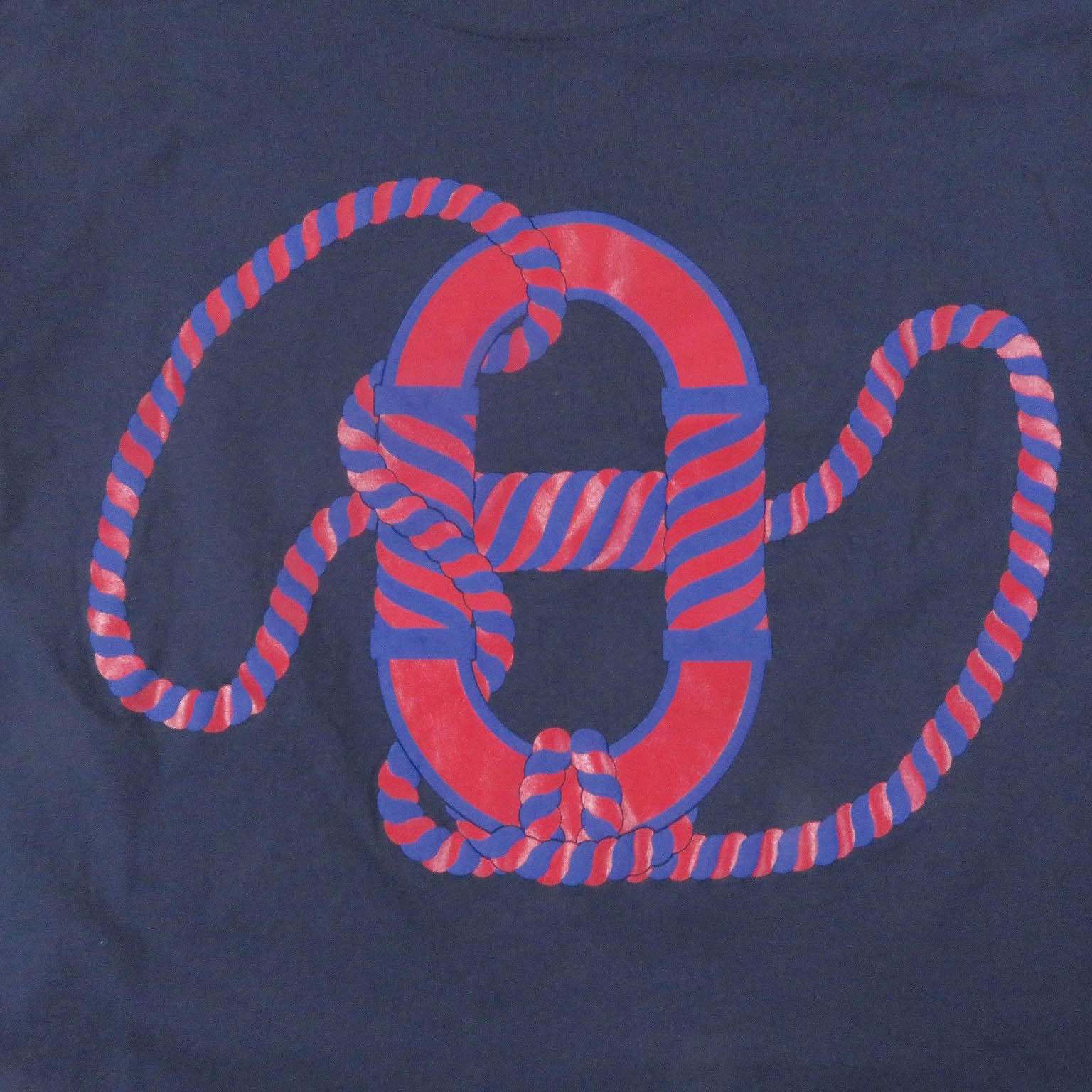 Great HERMES Short sleeve T-shirt Cartouche Chaine d'Ancre Navy cotton mens3... thumbnail 4