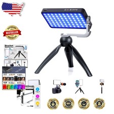 Pro LED Video Light Panel 2600-10000K 9 Effects 4300mAh Rechargeable Battery