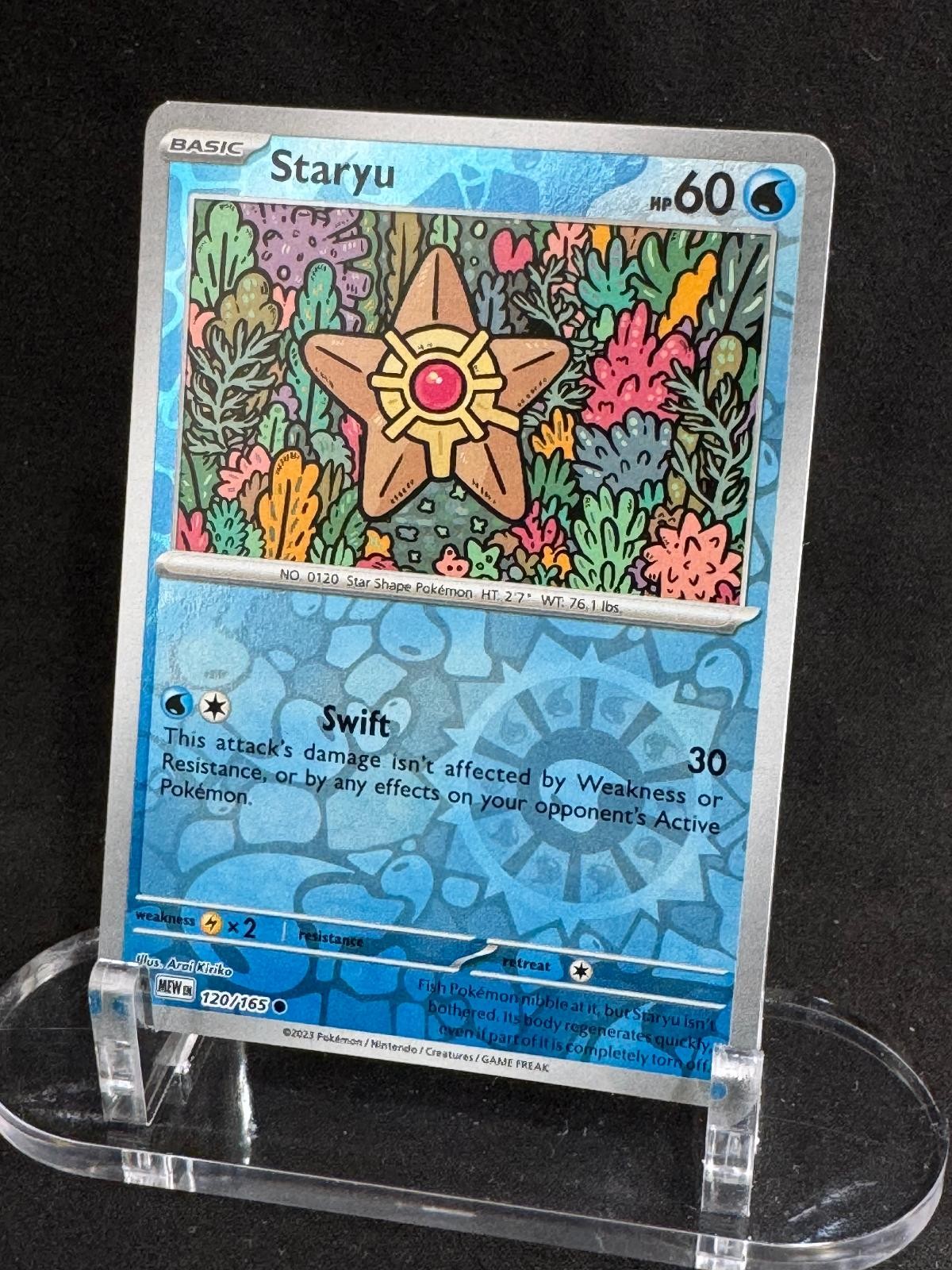 Staryu 120/165 Common 151 Pokemon Reverse Holo Near Mint