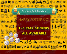   All Sticker Avaiable   Mono-poly Go 1-6 Star Stickers   Ha-rry Potter Alumb