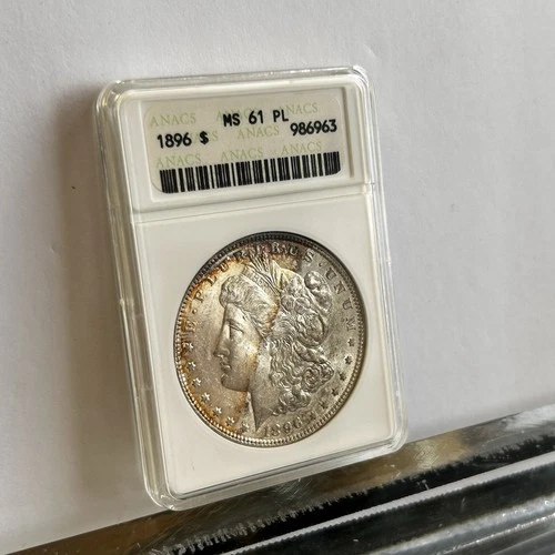 1896 Morgan Silver Dollar ANACS MS61 PL  PROOF LIKE