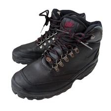 1995 NIKE AIR ACG Hiking Camping Outdoors Black Leather Boots Women s 7 EU 38