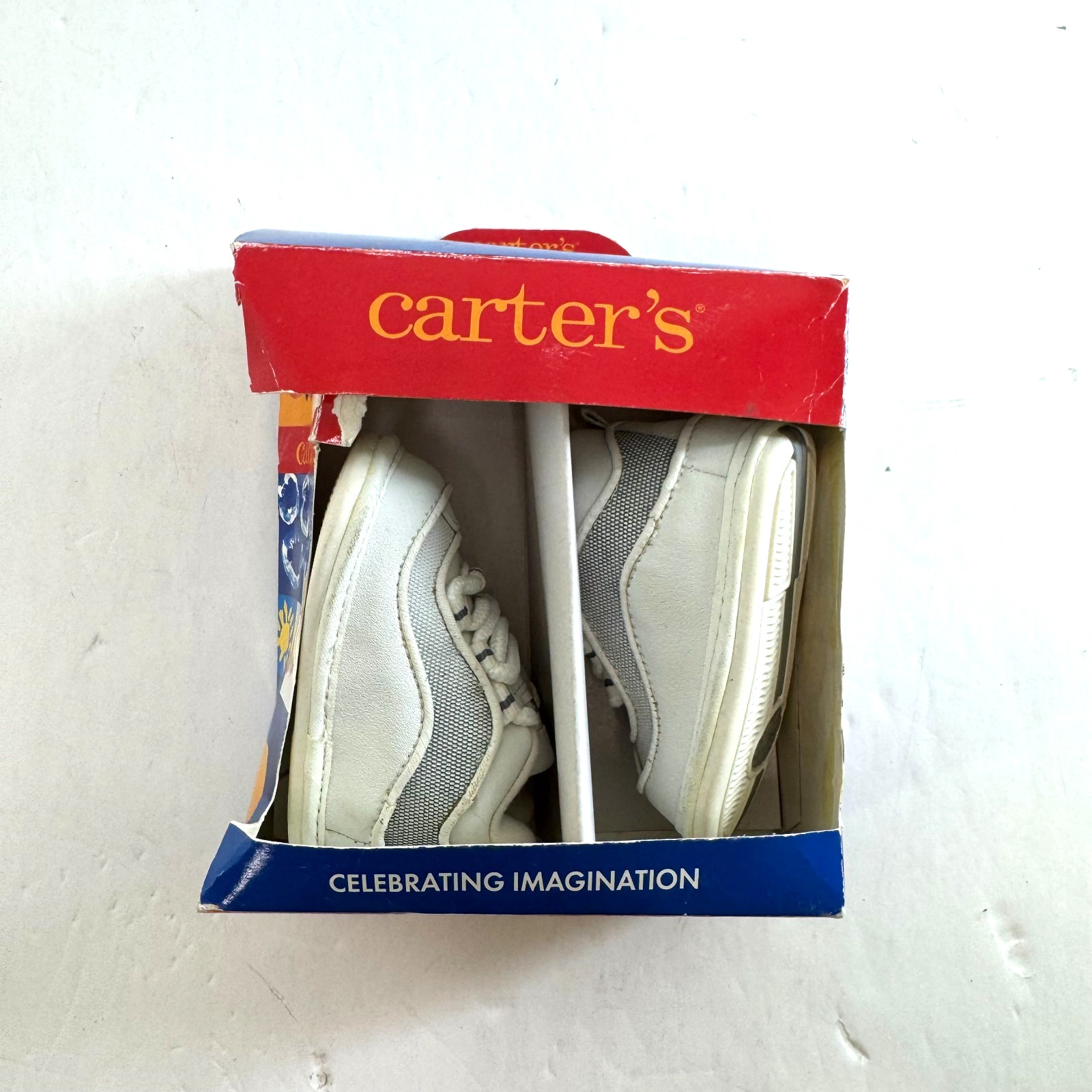 Sneakers 1 White/grey High Tops Lace Up W Box 80s/90s