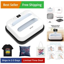Heat Press Machine 12" x 10" Portable & Easy Heat Press for T-Shirts, Pillows...