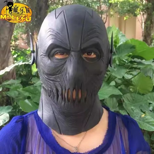 Cosplay Black The Flash Zoom Mask Halloween Reverse Flash Full Head Props Latex - Picture 10 of 11
