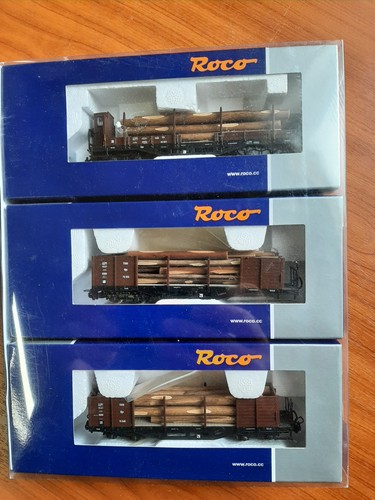 Roco 34609  Holztransportwagen Güterwagen Beladen in OVP | Zustand: Gebraucht