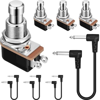 SPST Momentary Soft Touch Fußschalter, 2 PIN Schließer Stomp Box Druckknopf 