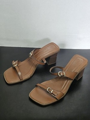 Sz 9.5 - Open Edit Womens Slides Brown