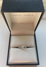 18ct White Gold Diamond Ring size i 