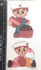 Lot of 2 Raggedy Andy Love Heart Candy Cone SINGLE LAYER Embellishments 1017