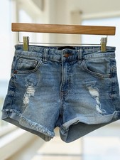 Kendall Kylie The Icon Short Denim Shorts Women's Size 5/27 Distressed Cuffed