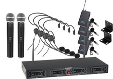 DJ PA UHF Funk Mikrofon Set Wireless Headsets...