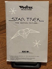 Star Trek The Motion Picture Vectrex Arcade System Game Cartridge and Manual