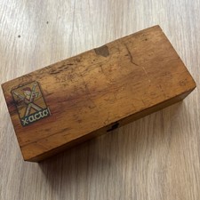 Vintage X-Acto Knife Set Wood Dove Tailed Box 3 Handles Extra Blades