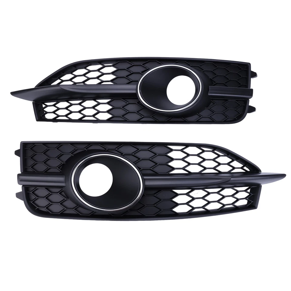 Parachoques delantero negro para Audi A7 S-Line S7 2012-15 negro luz antiniebla rejilla cubierta bisel 2X Foto 3 de 4