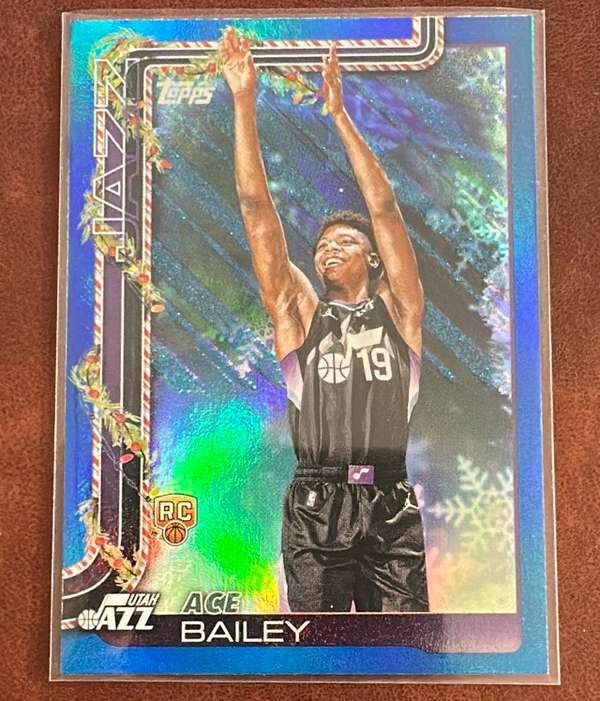 2025-26 Topps Holiday - Blue Metallic Glitter Holiday #H165 Ace Bailey