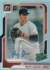 RILEY QUICK 2026 DONRUSS OPTIC RATED PROSPECT HOLO PRIZM  AUTOGRAPH