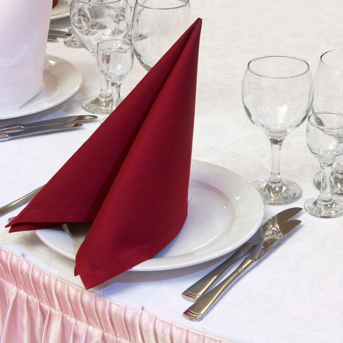 24pcs Silver Gray Satin Table Napkins Polyester Table Napkin 17×17 Inch - Picture 4 of 6