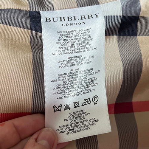 Burberry doudoune rembourrée manteau d'hiver long FLAW noir femme M Medium - Photo 12 sur 13