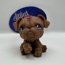 Bulldog Dog #881 - Auténtico Littlest Pet Shop - Hasbro LPS