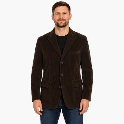 Bianchi Cambridge Blazer Jacket UK42 EU52 Brown Classic Corduroy Smart Casual