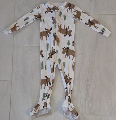Just One You By Carter's Baby/Toddler Moose Print Footed Pajamas US Size 18M