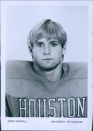 1987 Photo Football Greg Purcell Player For The University Of Houston Uh 5X7