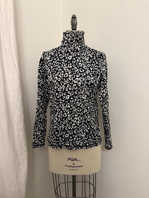 Heimstone Soccer Turtleneck Black White Leopard Jersey Large