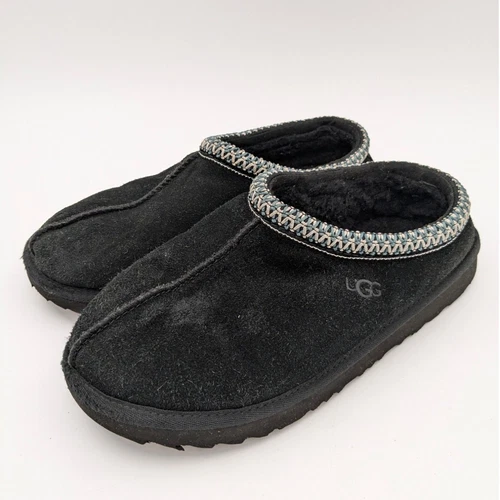 UGG Tasman II ciabatte da donna nere in pelle di pecora scamosciata punta tonda taglia US5 EU37