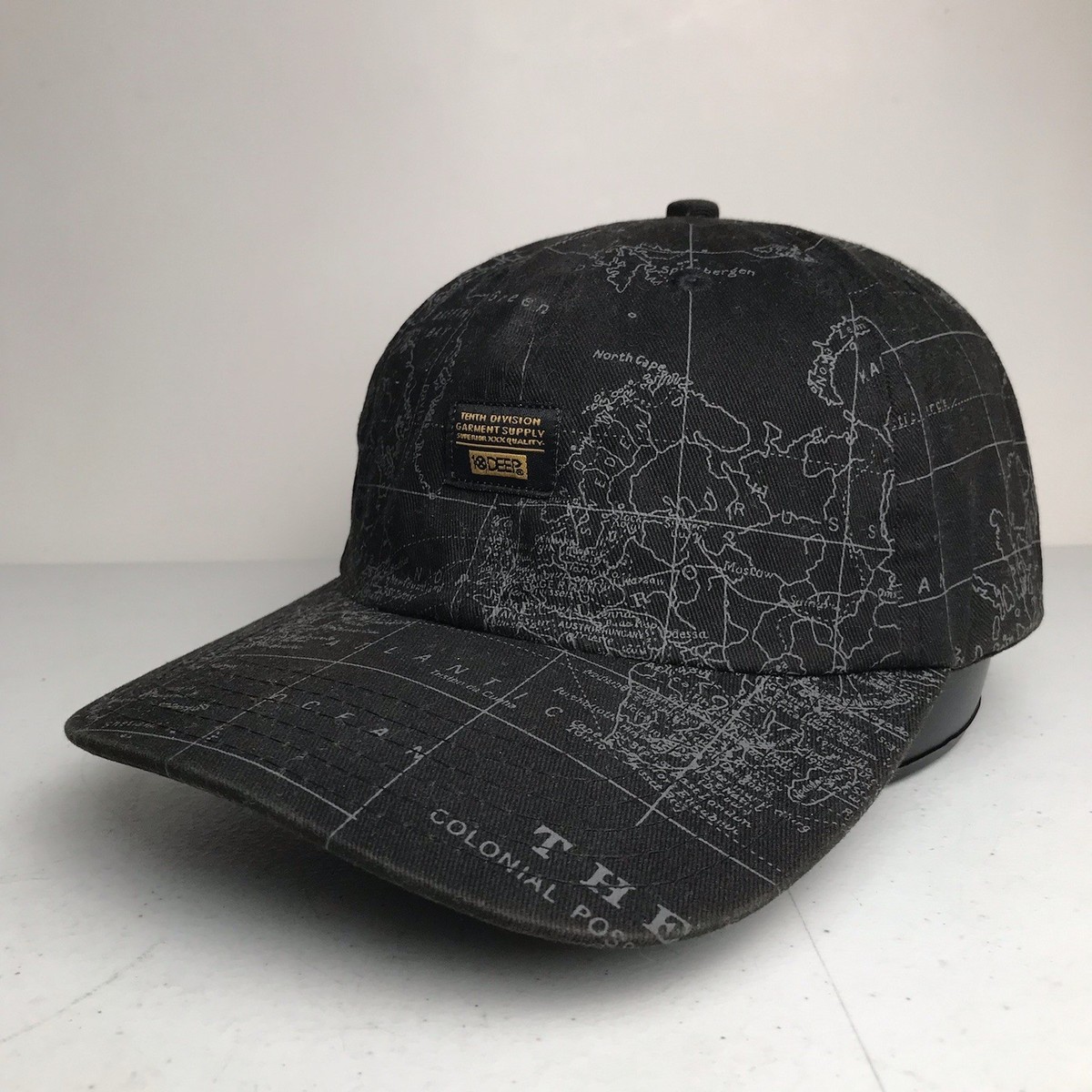 10Deep Tenth Division Garment Supply Cap Hat OS Adult World Map