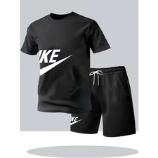 Men's Summer 2 Piece Sports Set Short Sleeve T-Shirt Shorts Casual Outfit