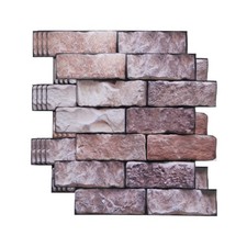 5Pcs 10.6"x10.6" Backsplash Tile Stickers, Brown Yellow