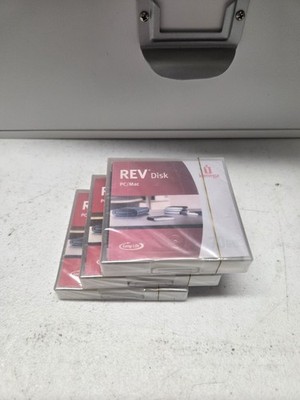 Lot of 3 Iomega REV 70GB Removable Hard Disk Cartridges PC Mac Sealed New