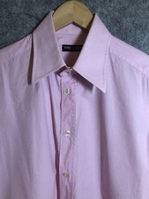 Dolce & Gabbana Dress Shirt Mens 16 41 Pink Button Front Made in Italy