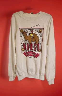 Original 1990 MARCO-POLO CLUB Funny Hanes Sweatshirt *tag says XL/Fits like Lrg