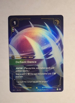 Riftbound TCG Spiritforged SFD Defiant Dance Foil 196/221 Epic Signature Spell