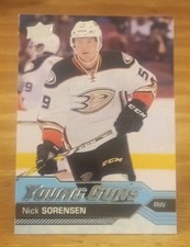 2016-17 Upper Deck Young Guns RC Nick Sorensen Anaheim Ducks 