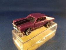 Modellino Auto 1998 Motoring Aurora T-Jet Telaio Slot Car 1970 Viola/Nero Chevelle SS