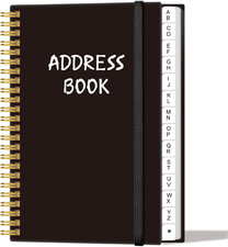 Address Book with Alphabetical Tabs - Telephone & Address Book with Address Cont