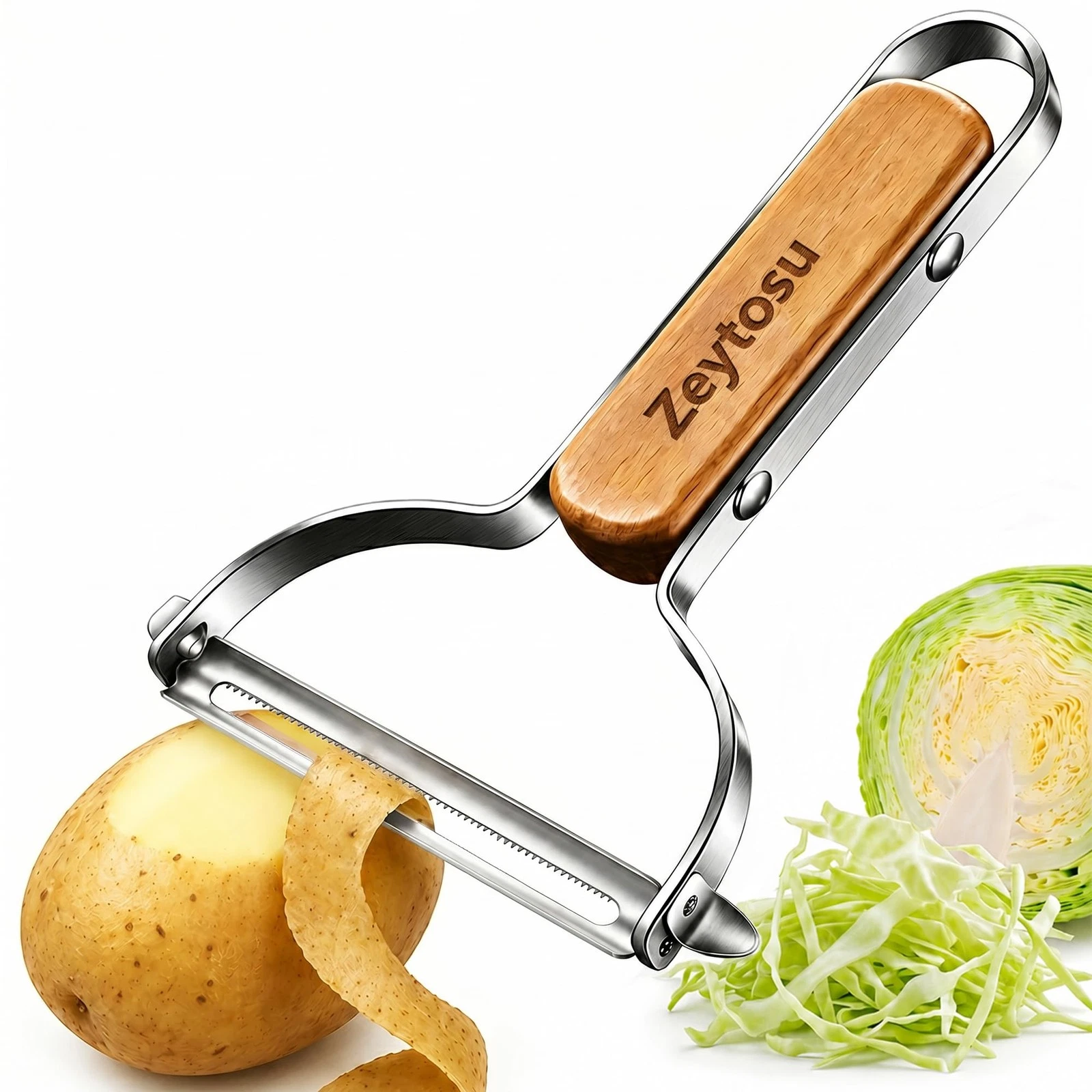 2-in-1 Vegetable Peeler and Cabbage Shredder, Wide Y for Silver
Opens in a new window or tab