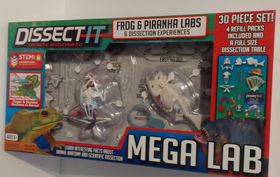 Top Secret Dissect It Mega Lab Frog With PIRANHA LAB Includes 4 REFILL PACKS