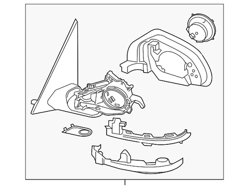 Genuine BMW Mirror Assembly 51-16-8-738-350